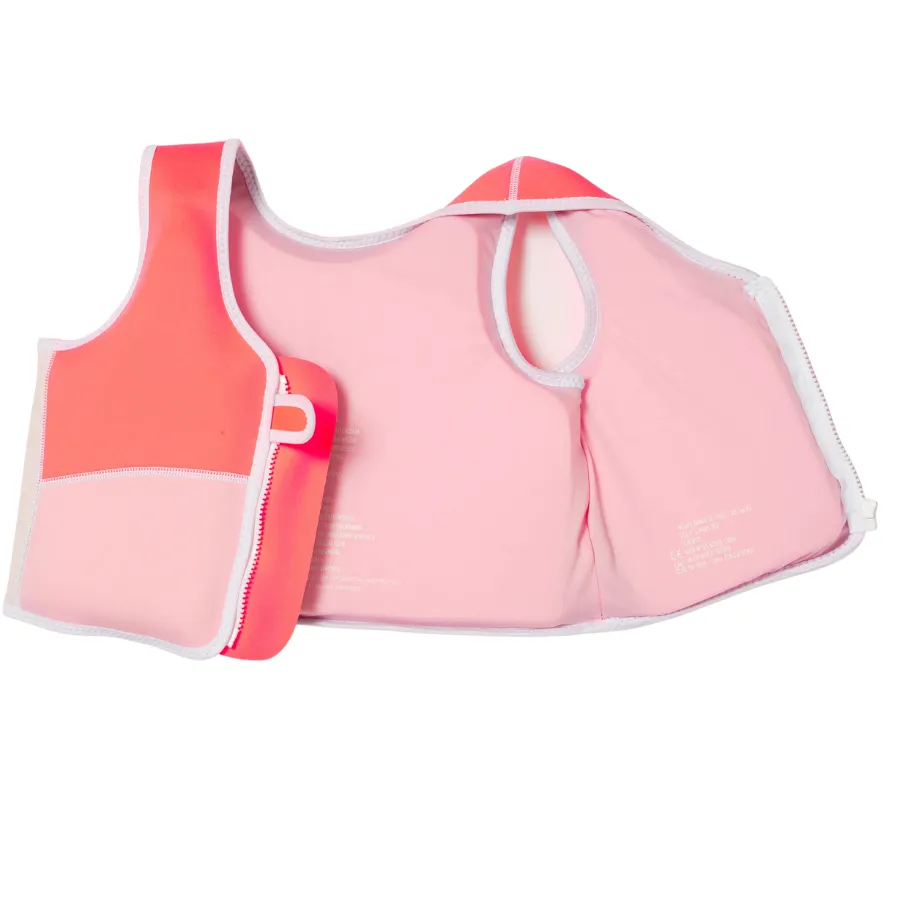 Sunnylife Melody The Mermaid Swim Vest 3-6 Neon Strawberry SCMSVSTL