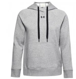 Under Armour Ladies Rival Fleece Logo Hoodie (Grey 035)