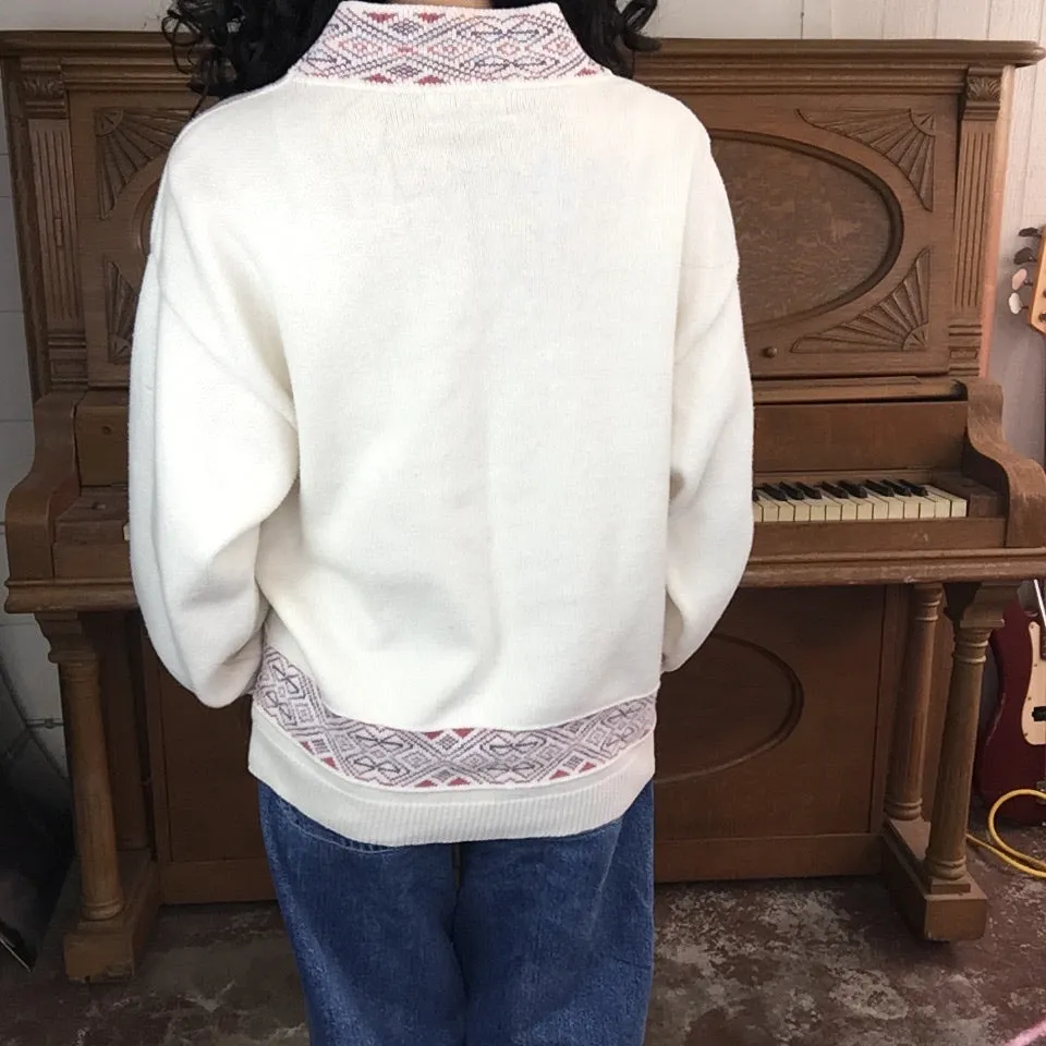 Vintage 90s | Oversized Pullover Turtleneck Cozy Sweater | S