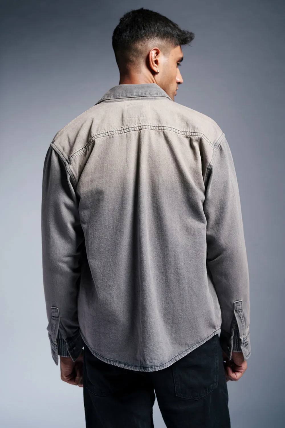 Warm Grey Men's Denim Jacket