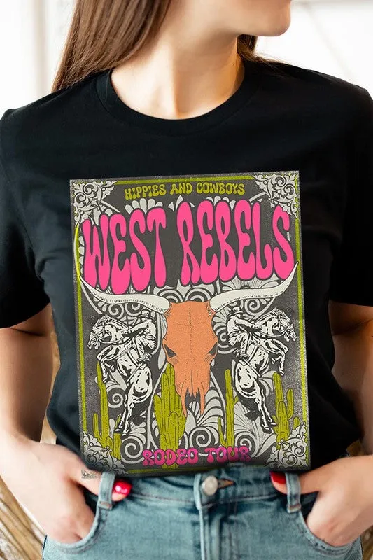 West Rebels Rodeo Tour Graphic T Shirts