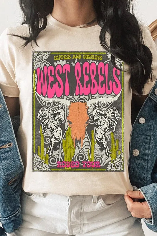 West Rebels Rodeo Tour Graphic T Shirts