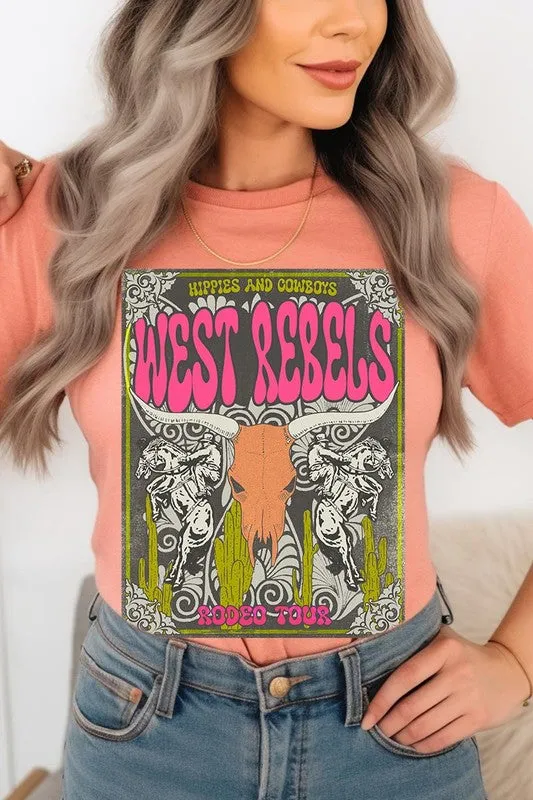 West Rebels Rodeo Tour Graphic T Shirts