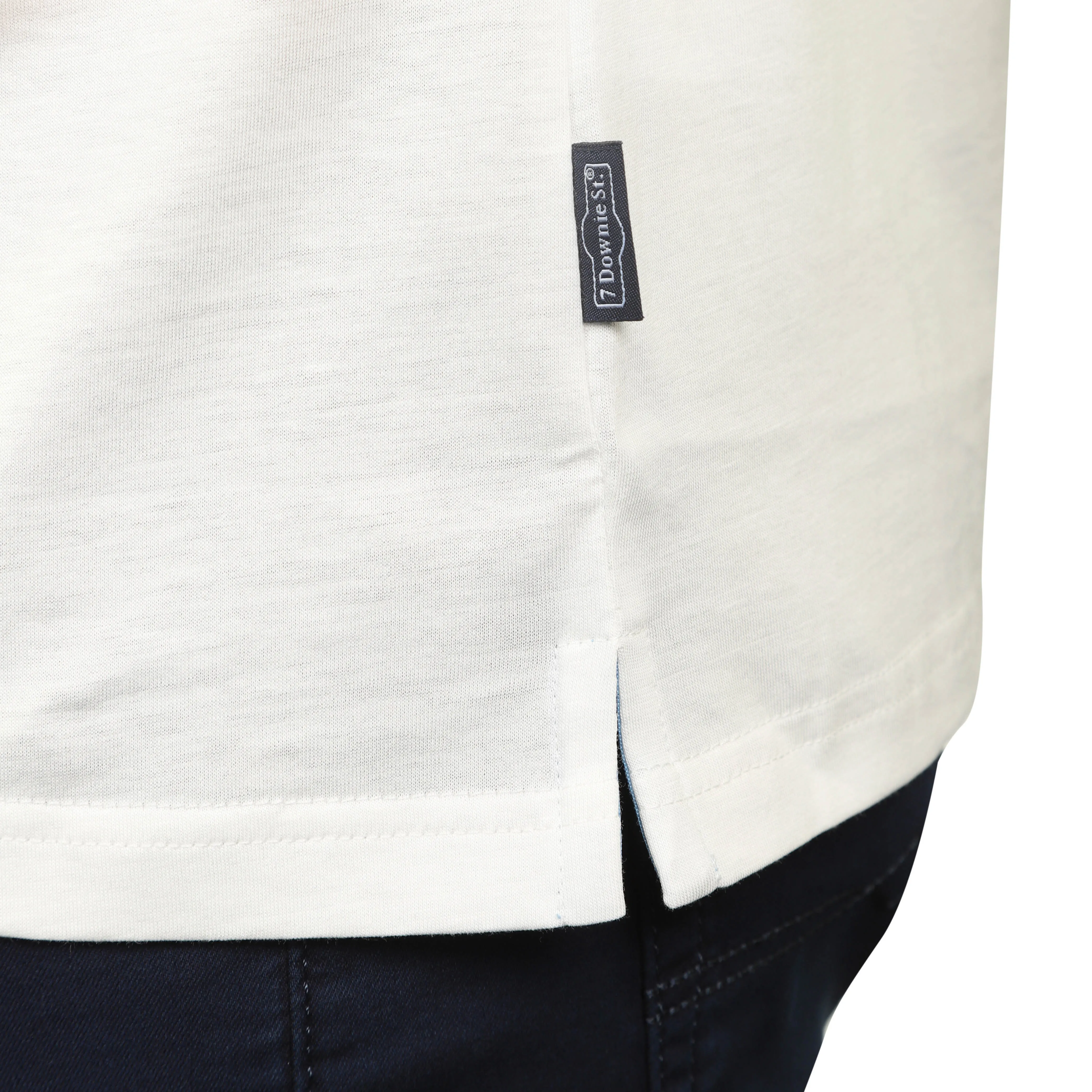 White Mercerized Cotton Crewneck T-Shirt