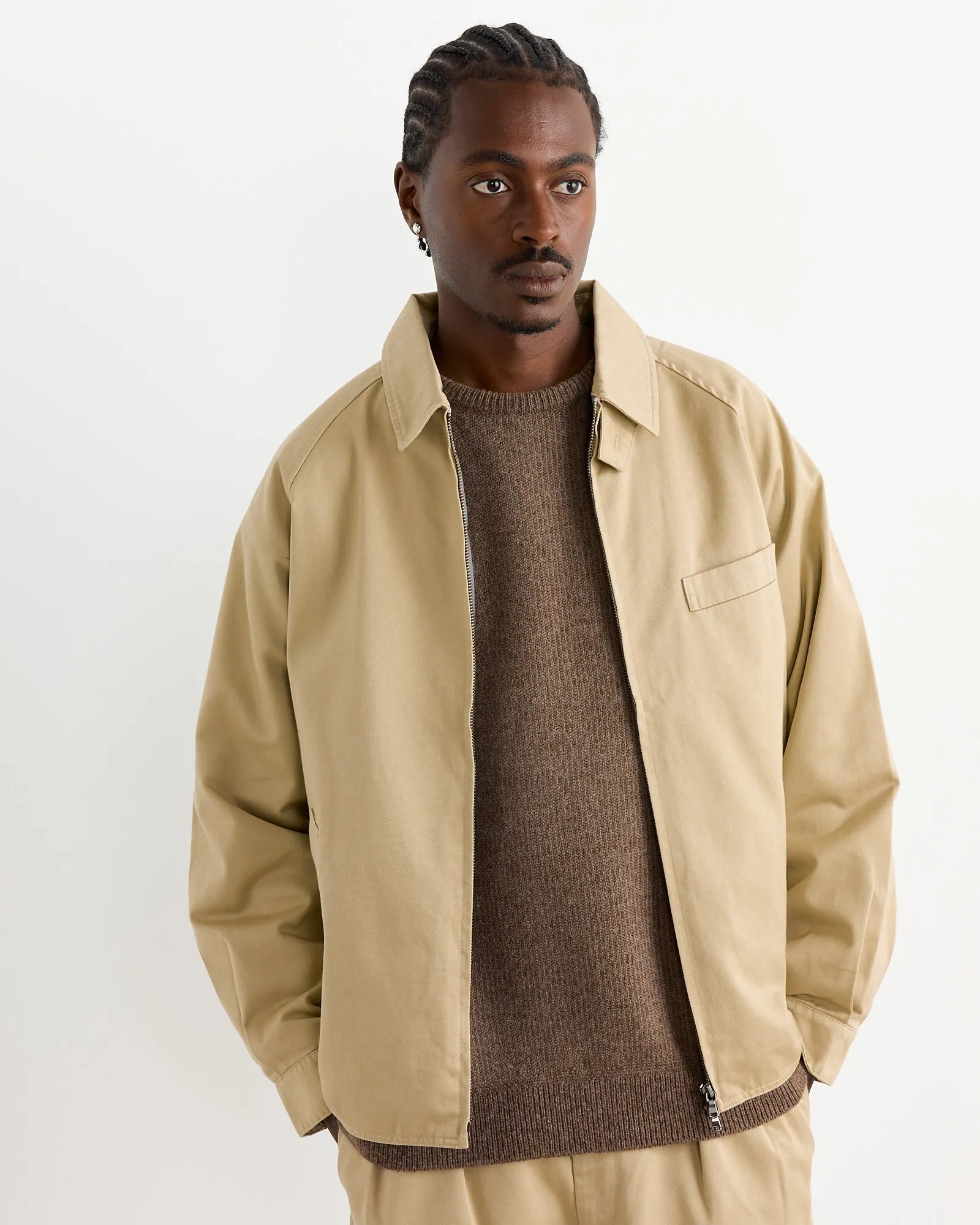 Windstopper Chino Crew Jacket in Khaki