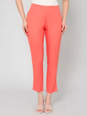 Women's   Coral Flat Front Mid rise Pants